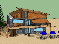 Biệt thự nghỉ dưỡng 2 tầng,Model su biệt thự nghỉ dưỡng,file sketchup biệt thự 2 tầng,biệt thự 2 tầng file su,sketchup biệt thự 2 tầng