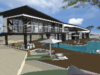 Biệt thự nghỉ dưỡng file sketchup