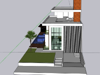 Biệt thự  2 tầng,model su biệt thự 2 tầng,biệt thự 2 tầng file sketchup,sketchup biệt thự 2 tầng