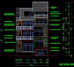 Biệt thự quán cà phê kích thước 10x20mx5Tầng (Kiến Trúc)