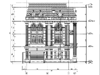 Biệt thự tân cổ điển 1 tầng hầm, 3 tầng nổi, 1 tầng áp mái kích thước 10.7x16.45m