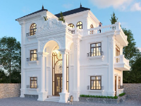Biệt thự tân cổ điển 3 tầng sketchup