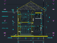 Bộ bản vẽ thiết kế nhà biệt thự 2 tầng kích thước 8.2x14.0m (Bản vẽ gồm: Kiến trúc + Kết cấu + Điện nước)