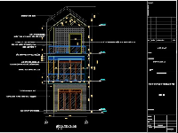 Bộ hồ sơ Nhà phố 3 tầng 5x14m gồm các bản vẽ CAD kiến trúc, kết cấu và điện nước.