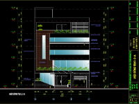 Bộ hồ sơ thiết kế tòa nhà văn phòng nhà làm việc 5 tầng 15.2x20m
