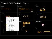 Bộ thư viện Block động (dynamic Block) đồ nội thất căn hộ