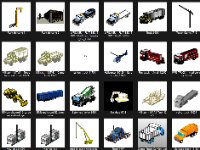 Bộ thư viện revit family thiết bị máy thi công, máy xây dựng rất đầy đủ