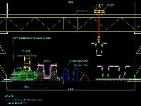 dam super T,Bố trí bãi đúc dầm super T,bố trí giá long môn nhấc dầm