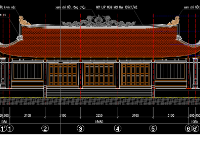 BVTC Đình chùa 15.65 x 19.25m ( Kiến trúc, kết cấu, hạng mục phụ trợ)