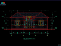 CAD Biệt thự nhà vườn cấp 4 Kích thước 7.5x12.5m ( KT+ KC)