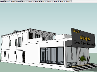CAD + SKETCHUP Nhà phố 2 tầng 8x22.5m ( Full kiến trúc + Kết cấu)