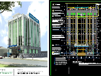 (CAD + Thuyết minh) Trọn bộ hồ sơ thiết kế Sacombank Bình Thuận 1 trệt, 6 lầu, 1 sân thượng 16x36m