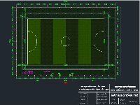 CAD + Word + EXCEL sân vận động xã 90x120m và thôn bản 45x65m