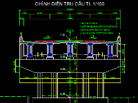 Cầu 2 nhịp dầm I 2x33m Full Bản vẽ + Khối lượng các bộ phận