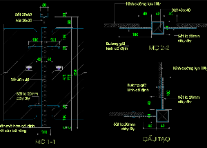 File cad,chi tiết ban công,Ban công kính