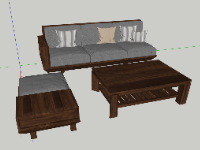 Chia sẻ model sketchup bàn ghế phòng khách