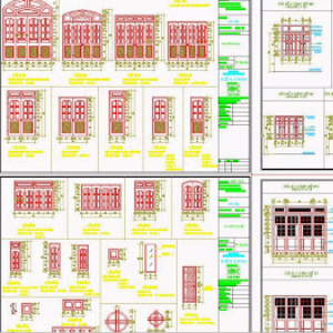 Chia sẻ thư viện file Autocad cửa đi, cửa sổ các loại