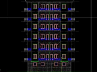 chung cư 7 tầng 1 tum,file cad chung cư,chung cư file cad,cad chung cư