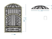 CNC cổng 1 cánh thiết kế đẹp autocad