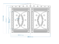 CNC cổng 2 cánh ngôi sao dxf