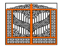 CNC cổng 2 cánh trên autocad