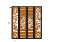 CNC cổng 4 cánh phát tài phát lộc