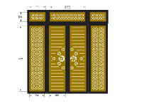 CNC cổng 4 cánh tài lộc thiết kế đẹp mới