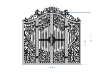 CNC cổng 4 cánh thiết kế đẹp nhất autocad