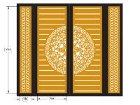 Cổng CNC 4 cánh,mẫu cổng 4 cánh,file cổng 4 cánh