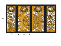 CNC cổng 4 cánh,cnc cổng 4 cánh,mẫu cổng 4 cánh