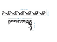 CNC hoa văn mái kính thiết kế trên cad