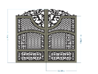 cổng 2 cánh cnc,file cnc cổng 2 cánh,mẫu cnc cổng 2 cánh