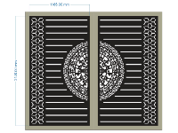 CNC mẫu cổng 2 cánh trống đồng dxf
