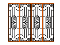 CNC mẫu cổng 4 cánh cnc dxf