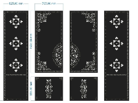 CNC mẫu cổng 4 cánh dxf trống đồng