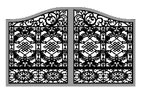 CNC mẫu cổng 4 cánh hoa văn