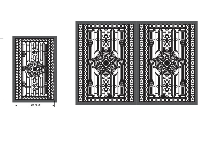 Cổng chính phụ cắt cnc,cổng 2 cánh file dxf,thiết kế cổng 2 cánh cnc