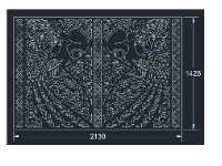 CNC mẫu cổng công thiết kế trên dxf