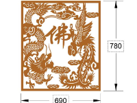 CNC mẫu rồng phượng dxf