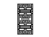 CNC mẫu vách ngăn chữ thọ dxf