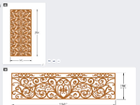 CNC mẫu vách ngăn và lan can dxf