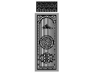 Cổng 1 cánh và ô thoáng bông tuyết dxf