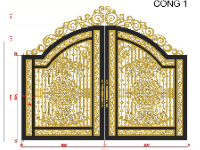 Cổng 2 cánh cnc hiện đại thiết kế dxf