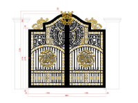 Cổng 2 cánh cnc hoa văn rồng file dxf 