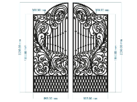 Cổng 2 cánh file dxf đẹp mắt