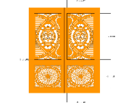 Cổng 2 cánh thiết kế file dxf đẹp