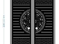 Cổng 2 cánh trống đồng bông tuyết cnc