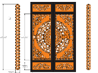 Cổng 2 cánh trống đồng cnc