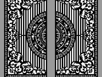 Cổng 2 cánh trống đồng cnc đẹp mắt