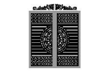 Cổng 2 cánh trống đồng cnc file dxf đẹp mắt